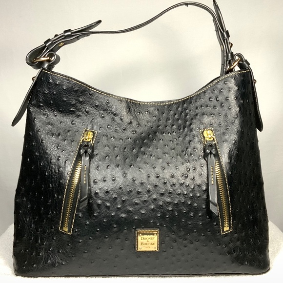 Dooney & Bourke Handbags - Dooney & Bourke Ostrich Leather Cooper Hobo Purse